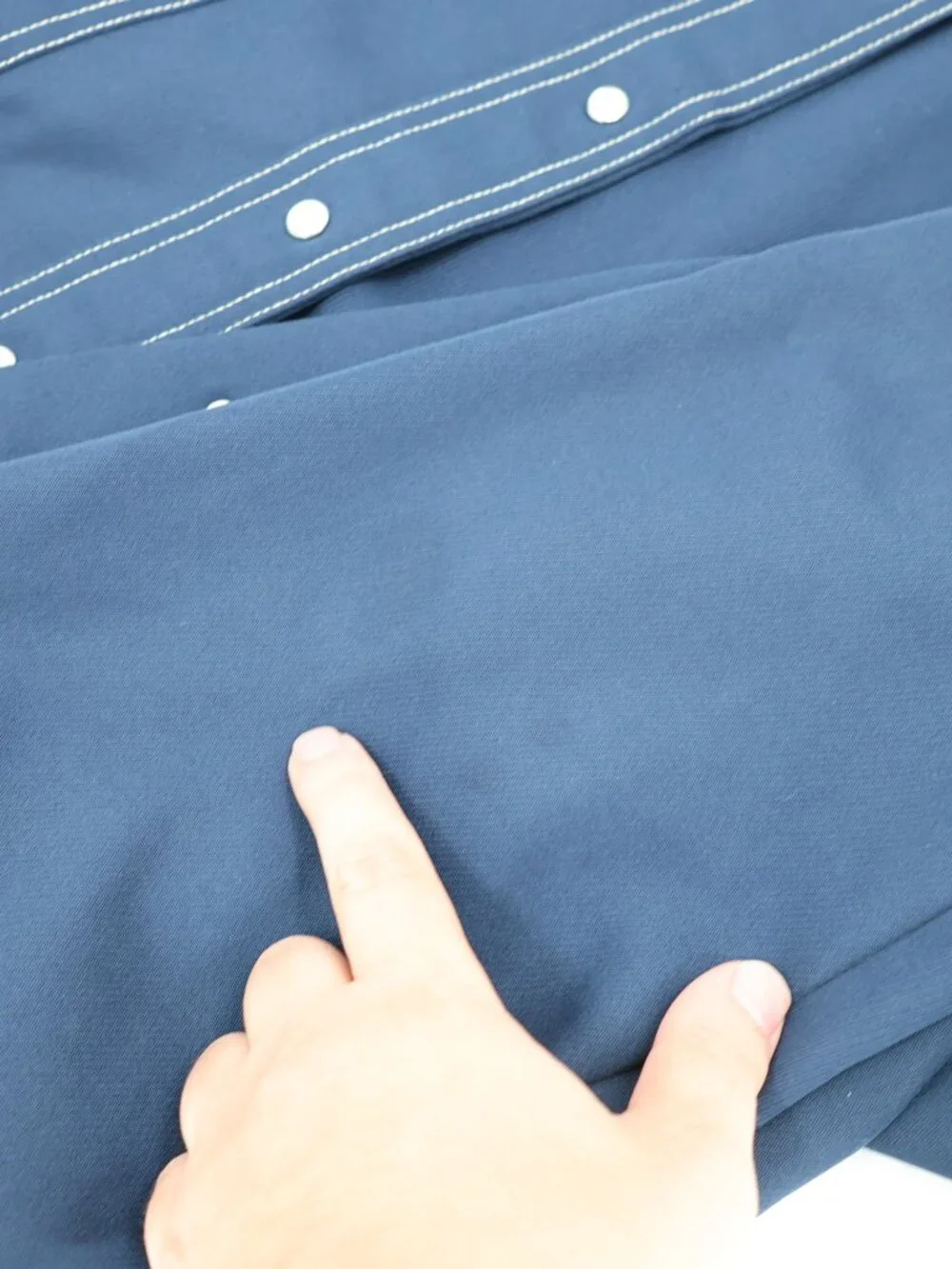 VTG Levis Panatela tops Jacket Mens XL Blue Western pearl Snap button 70s pocket - Picture 15 of 15